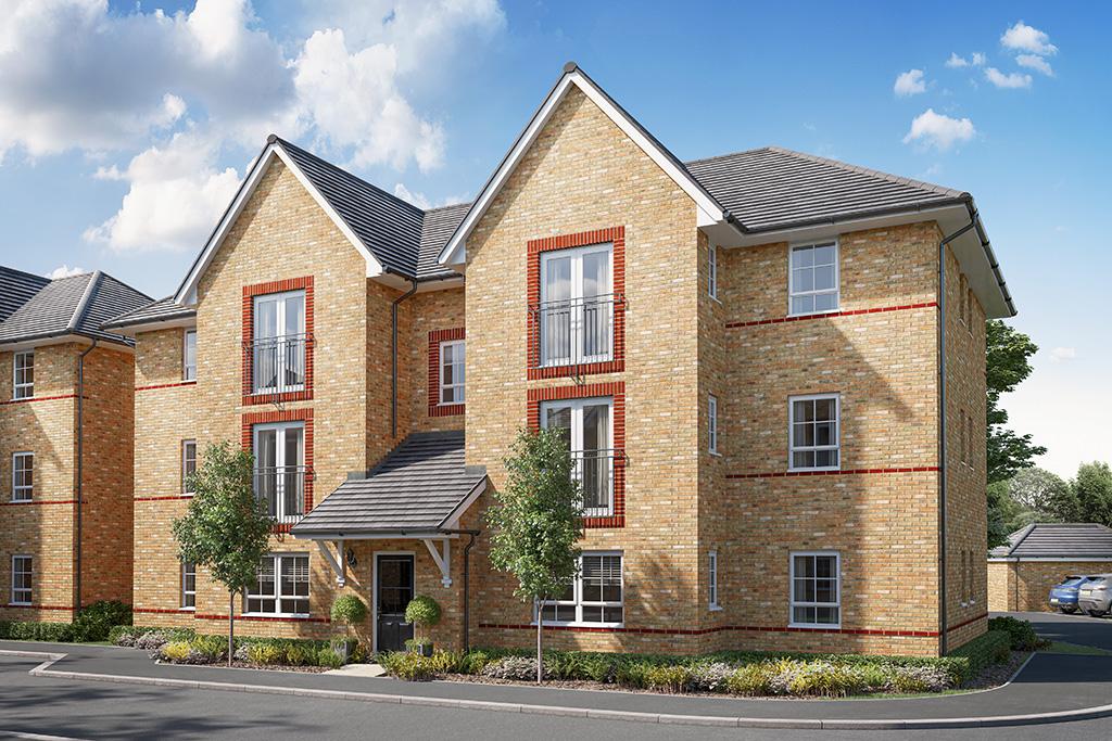 External CGI of the Falkirk 2 bed apartments at...
