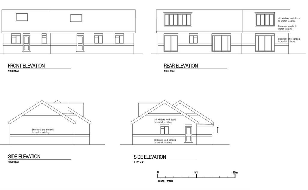 1-bed proposed elevations