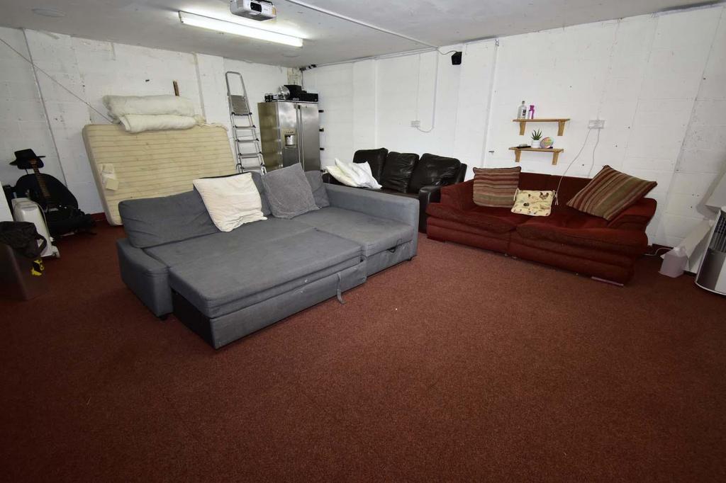 A garage games room.