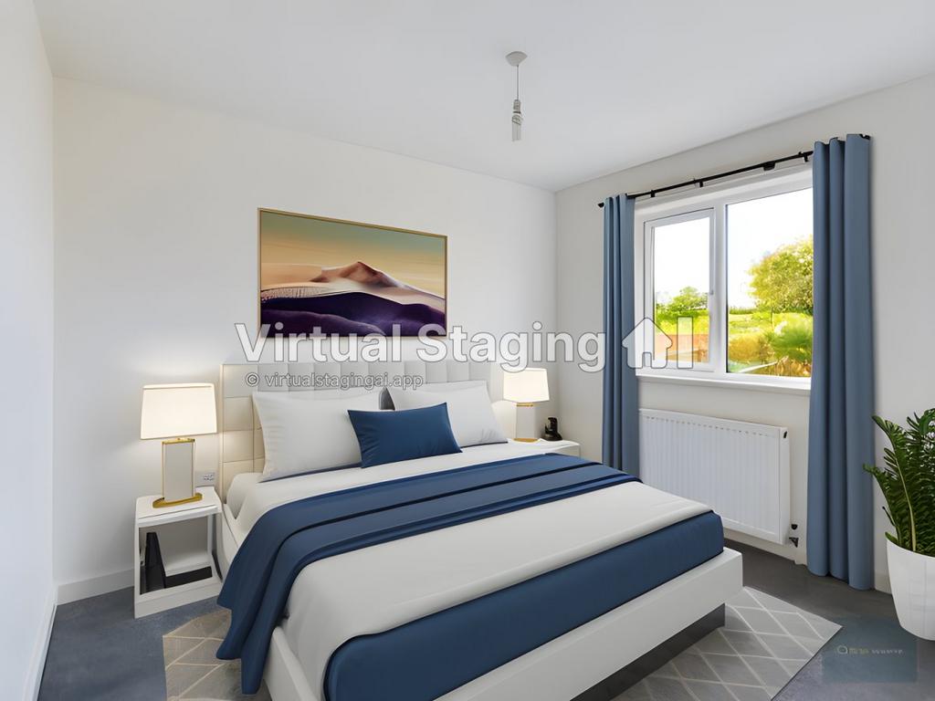 Virtual staging of bedroom 2