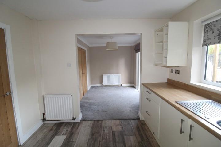 Kitchen into dining room