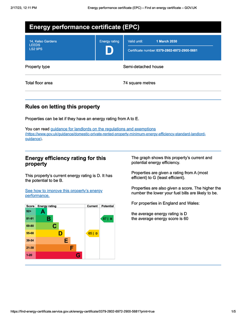 EPC Certificate