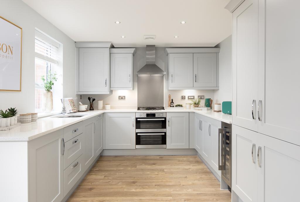 Open plan kitchen in the Kingsley 4 bedroom home