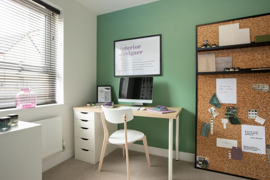 Single bedroom as a home office in the...