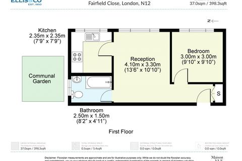 1 bedroom apartment for sale, Fairfield Close, North Finchley, N12