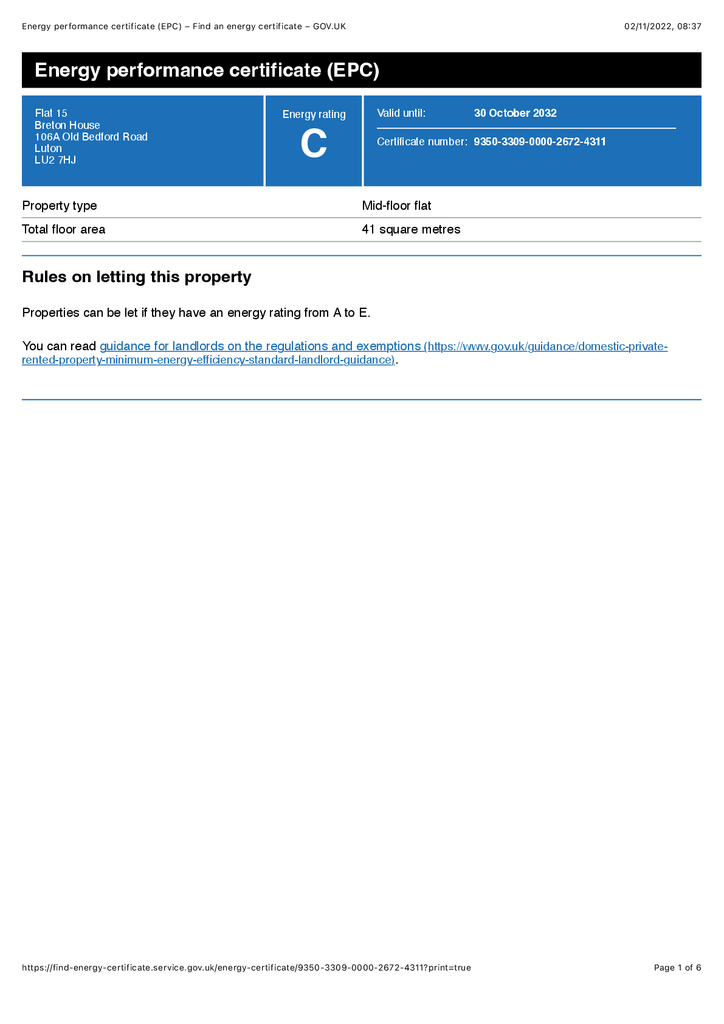 EPC Certificate