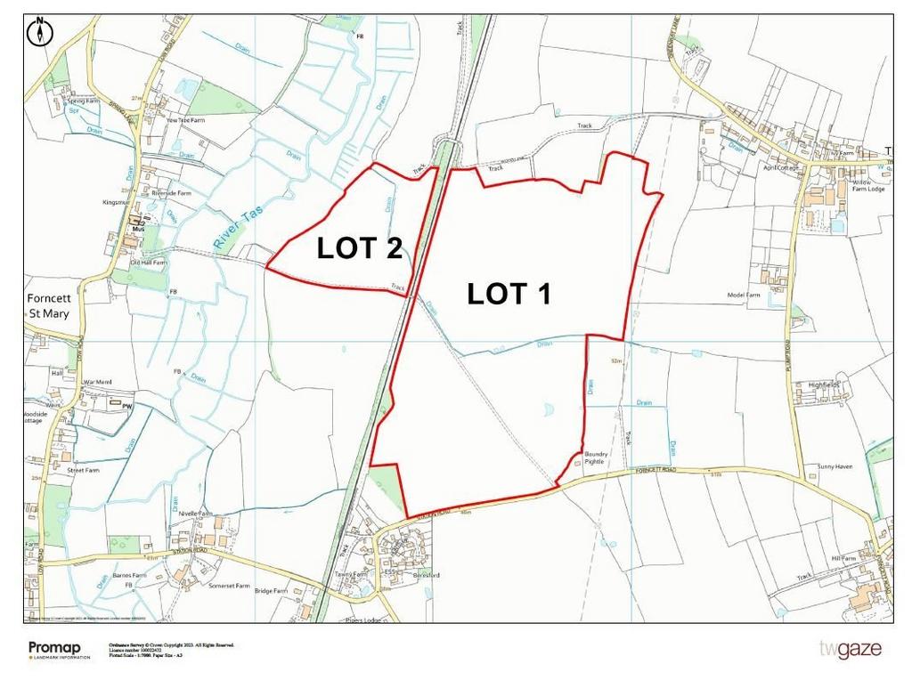 Lot 2 Land at Forncett St Mary and... Land for sale £200,000