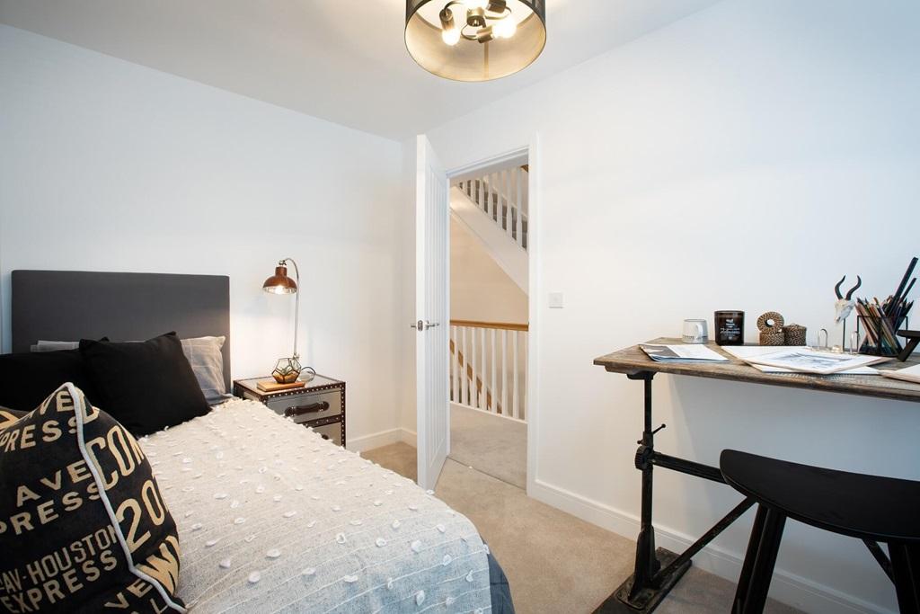 Bedroom 3 is well-suited to a child or even a...