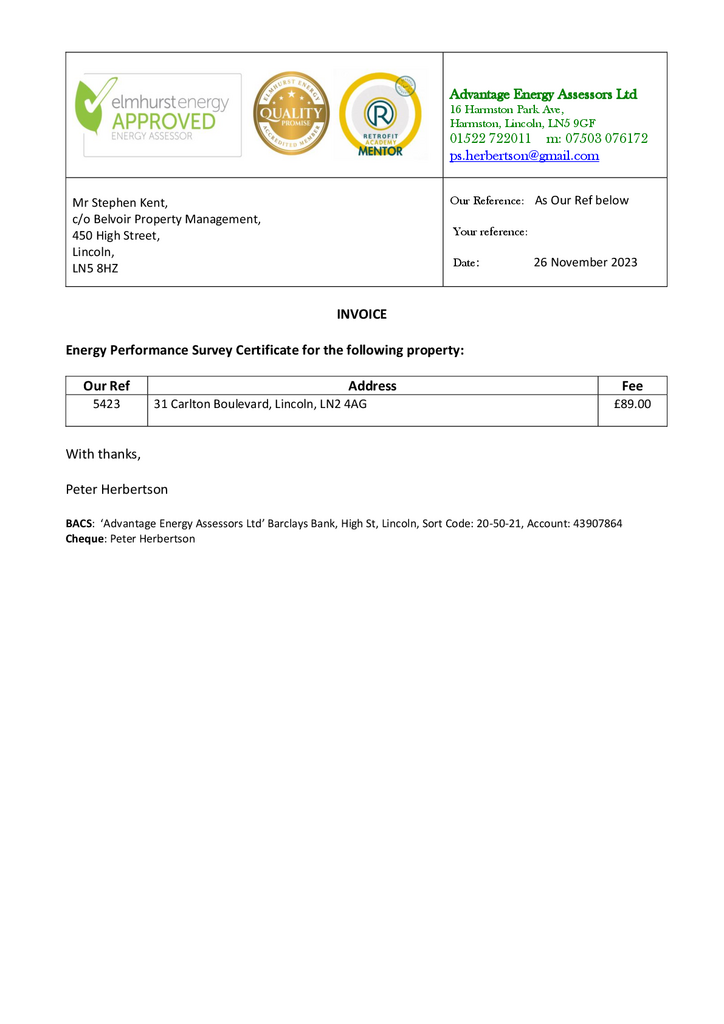 EPC Certificate
