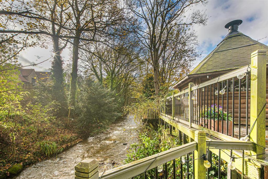 View over river from garden
