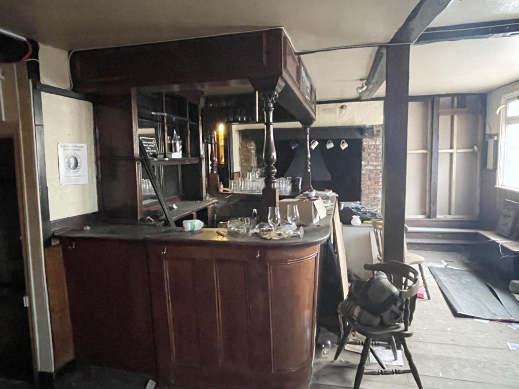 View of front bar in town centre pub