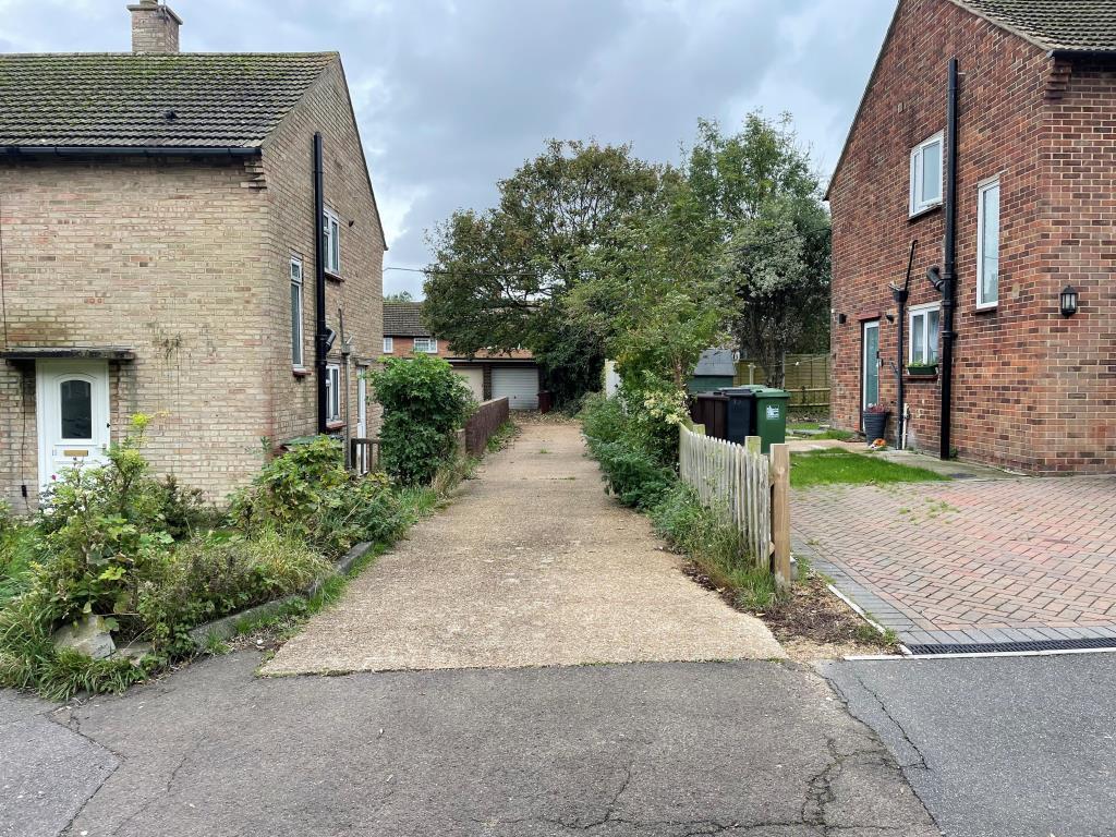 Driveway to garages from Rockhurst Drive