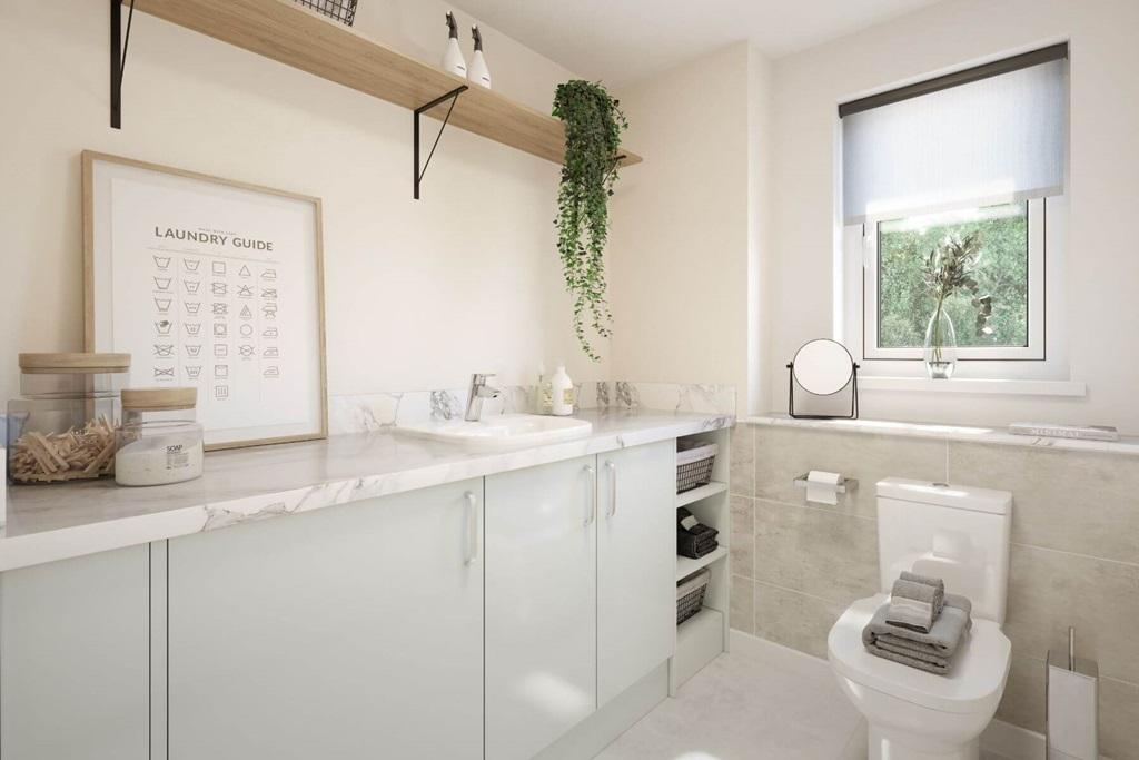 Downstairs WC with utility, keeping the washing...