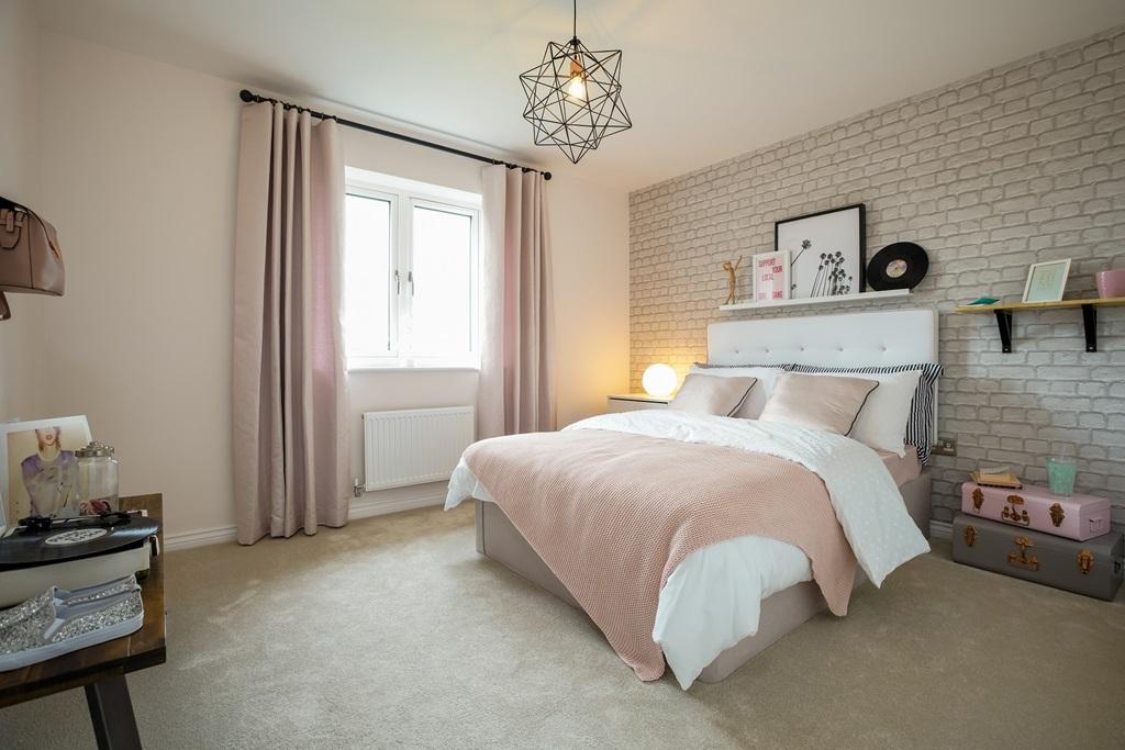 A double bedroom with storage space