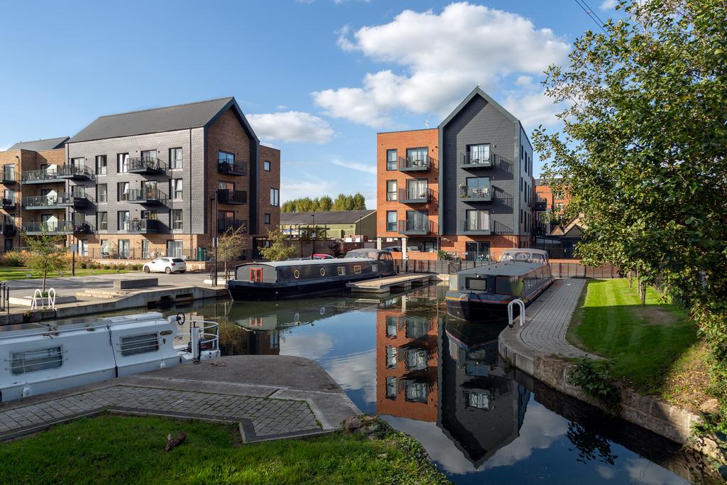 Small, private marina with modern housing...