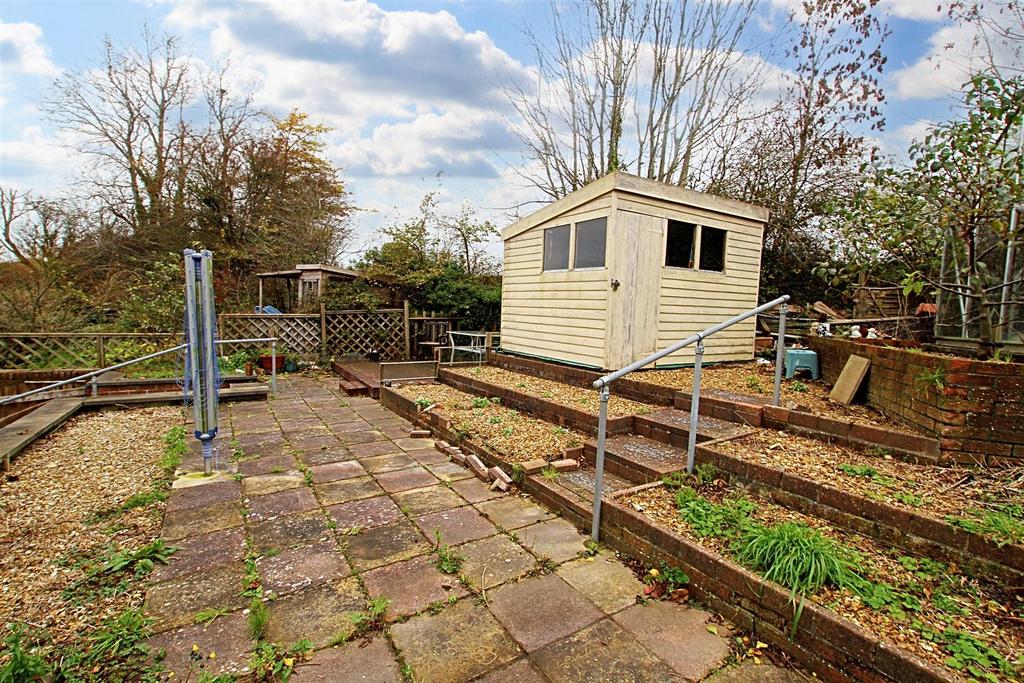 Patio and garden shed