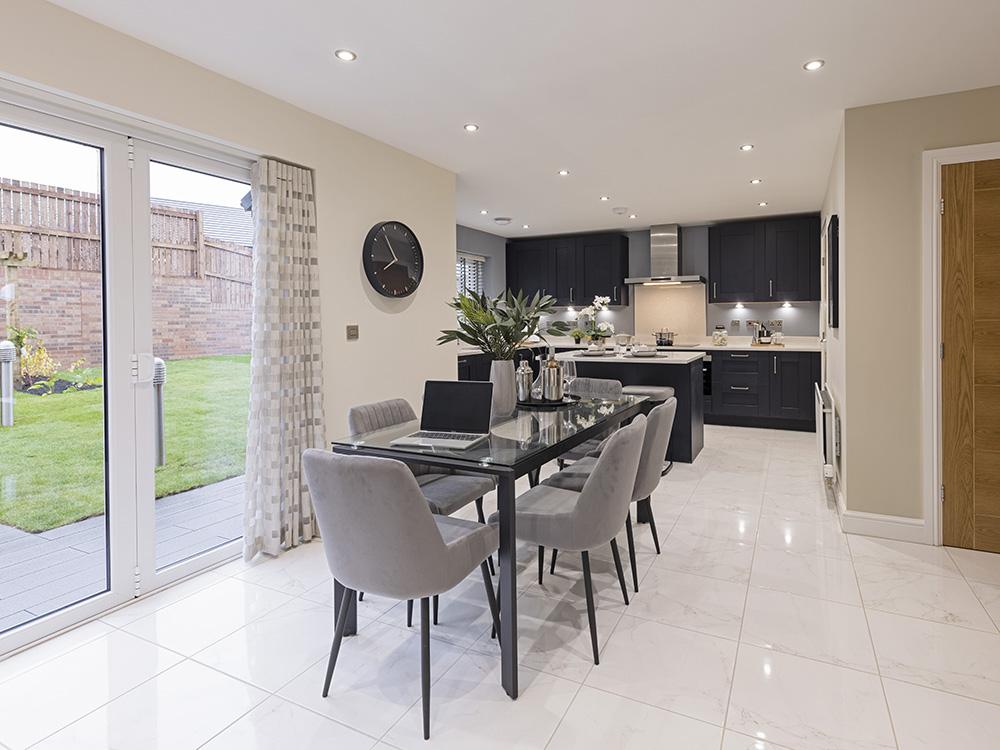 Open plan kitchen/dining/family area with...