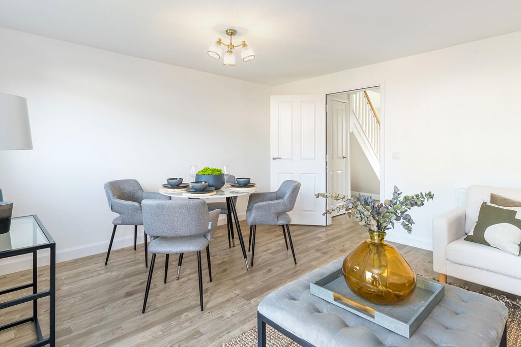 Dining space in three bedroom home
