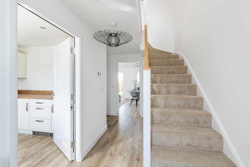 Hallway in three bedroom home