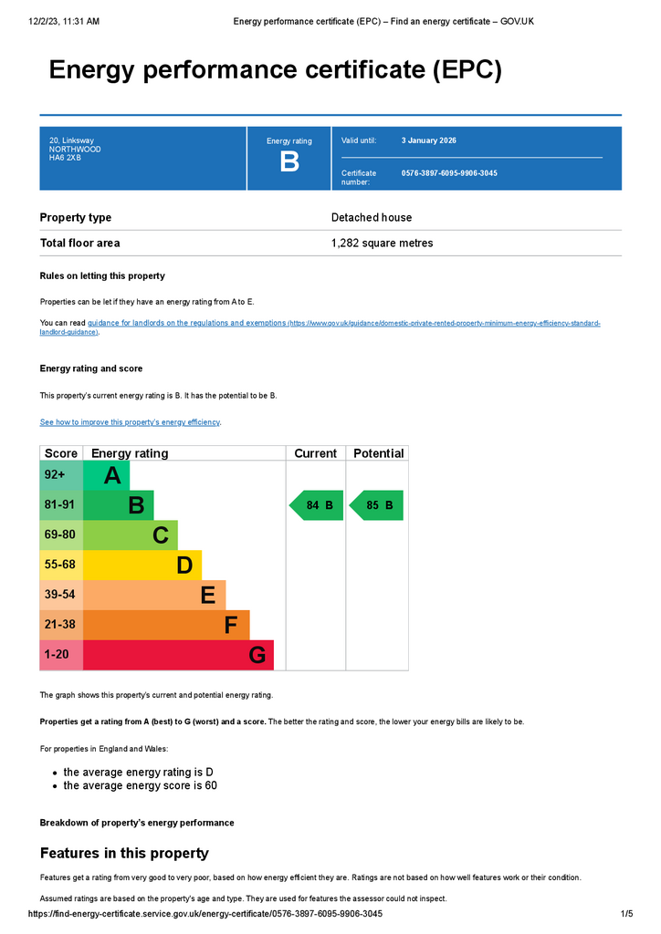 EPC Certificate