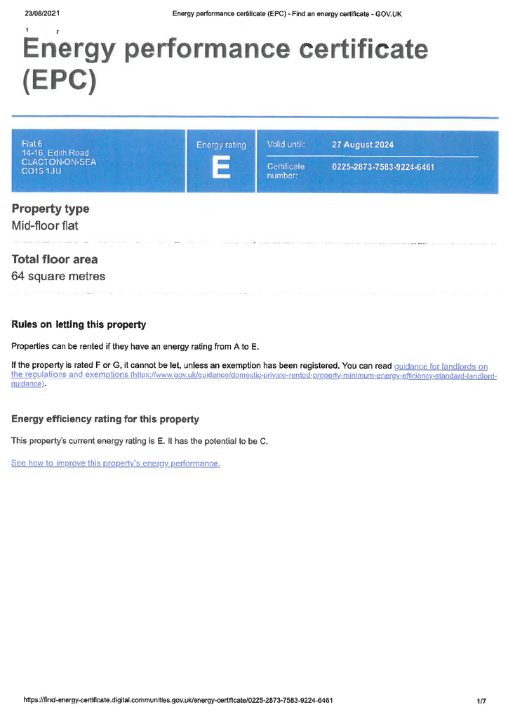 EPC Certificate