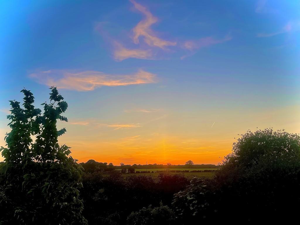 Countryside sunsets from the master bedroom