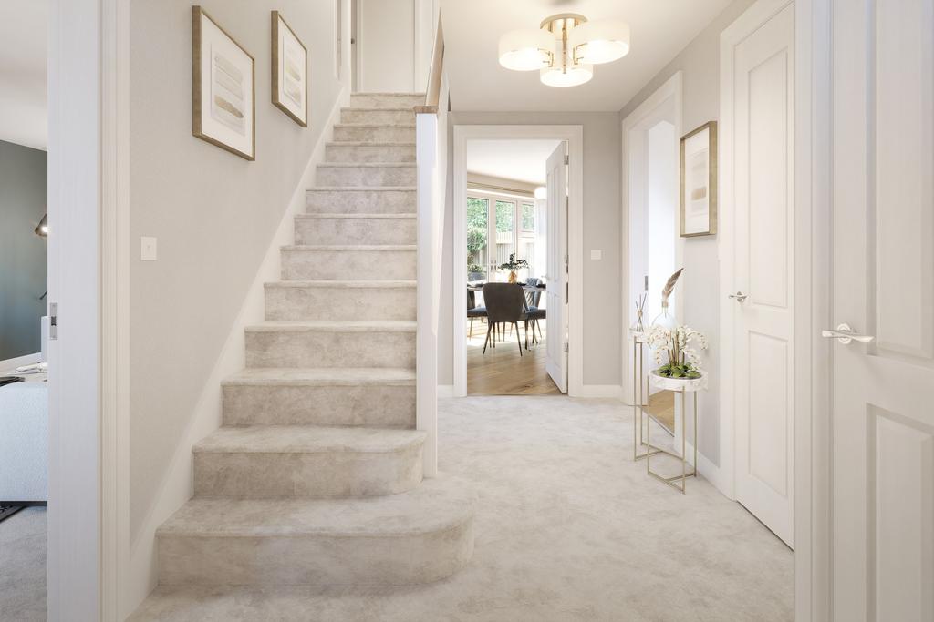 Internal view of the hallway in the four...