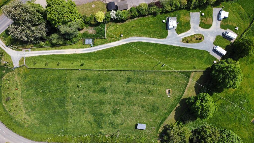 Aerial view of campsite