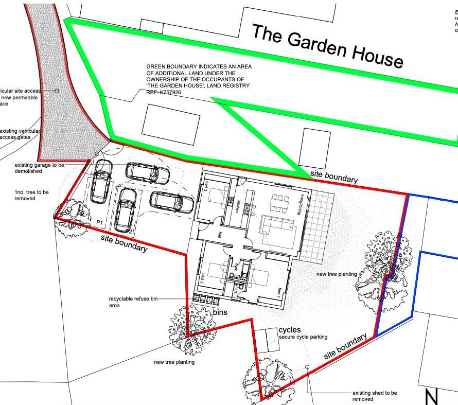 Detailed site plan as proposed
