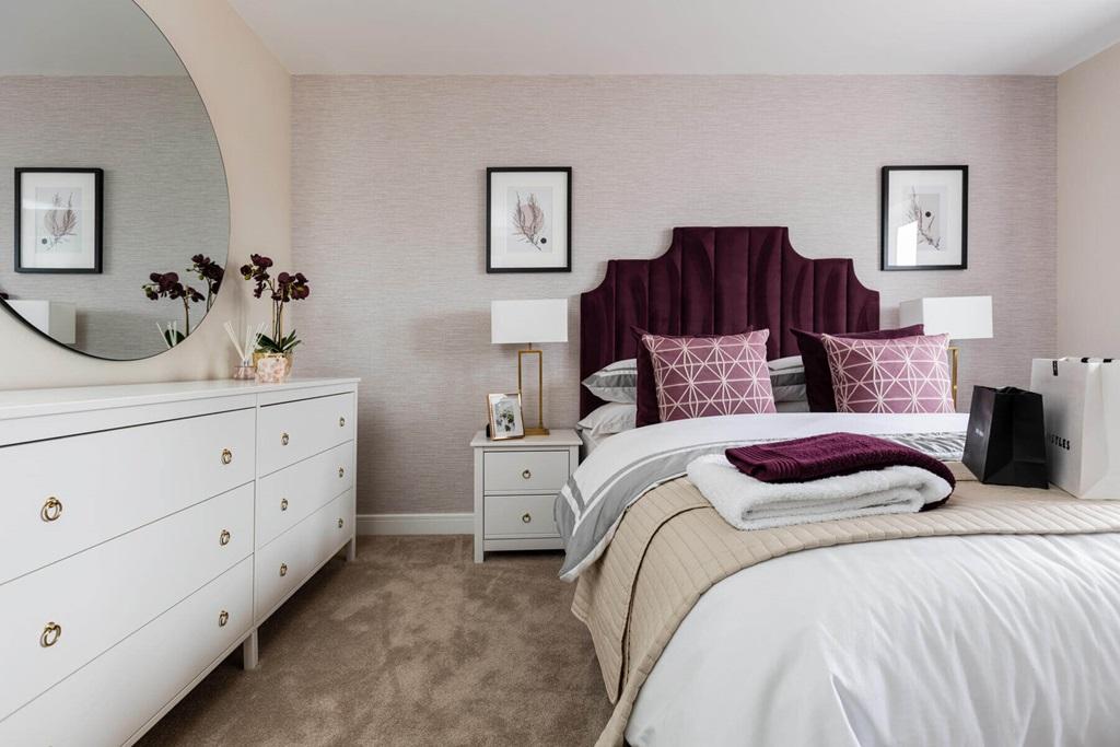 The main bedroom of the Marford offers peace...