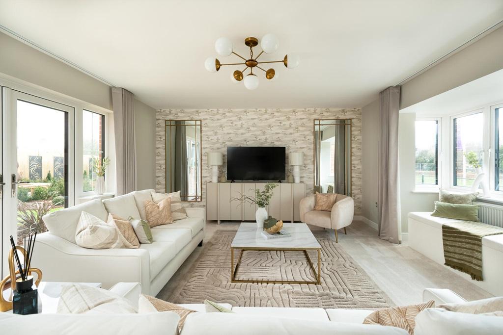 Separate living room with French doors to the...