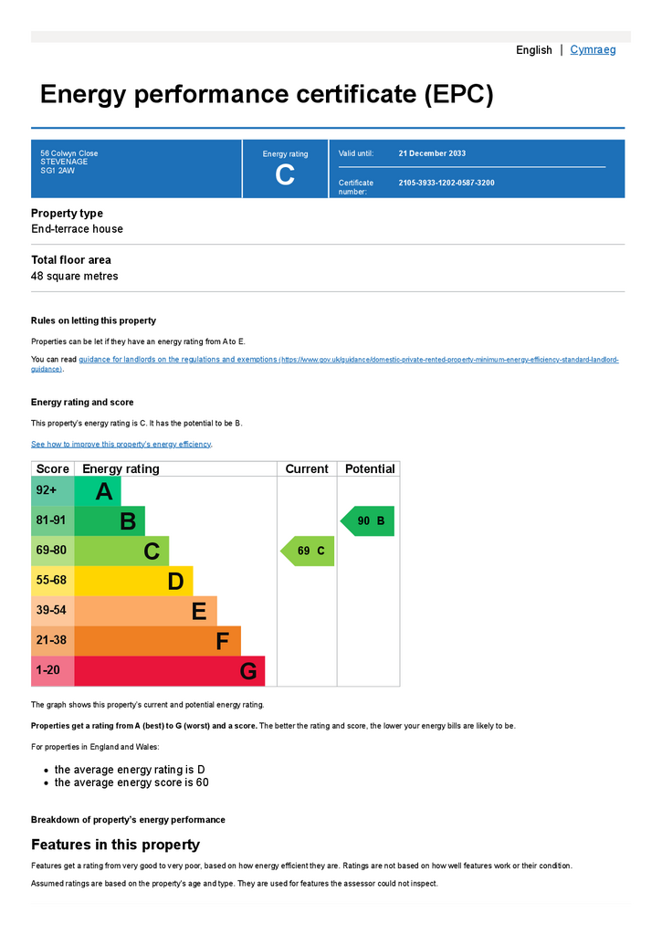 EPC (Contains public sector information licensed under the Open Government Licence v3.0.)