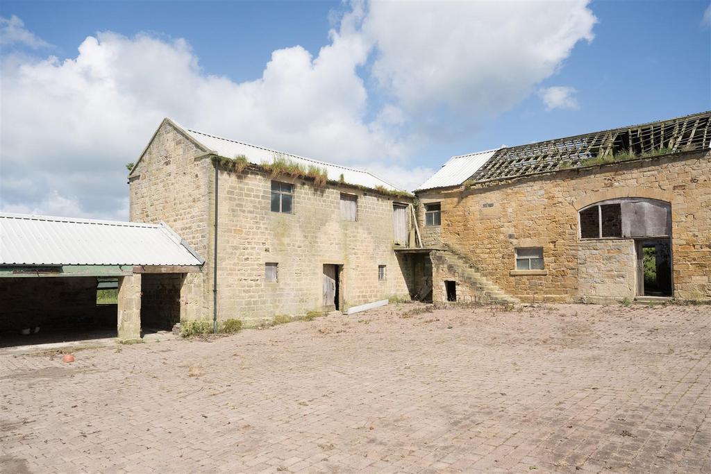 Courtyard view of barns