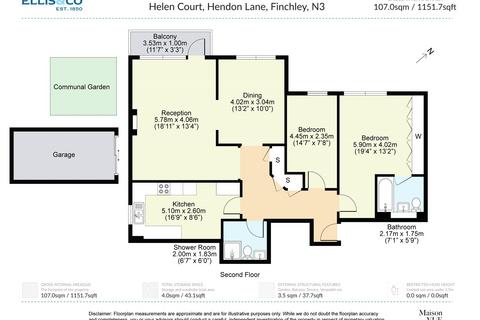 3 bedroom apartment for sale, Hendon Lane, Finchley, N3