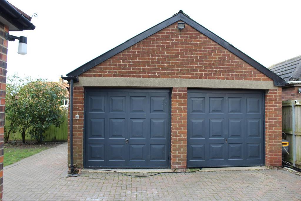 Detached double garage