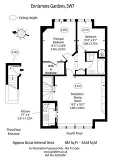 2 bedroom flat for sale, Ennismore Gardens, London