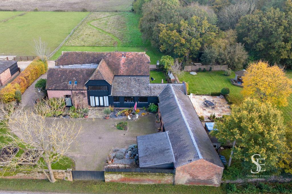Aerial of Barn front