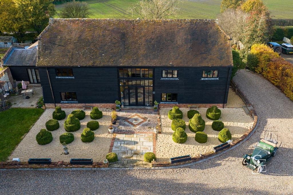 Rear of Barn with Topiary