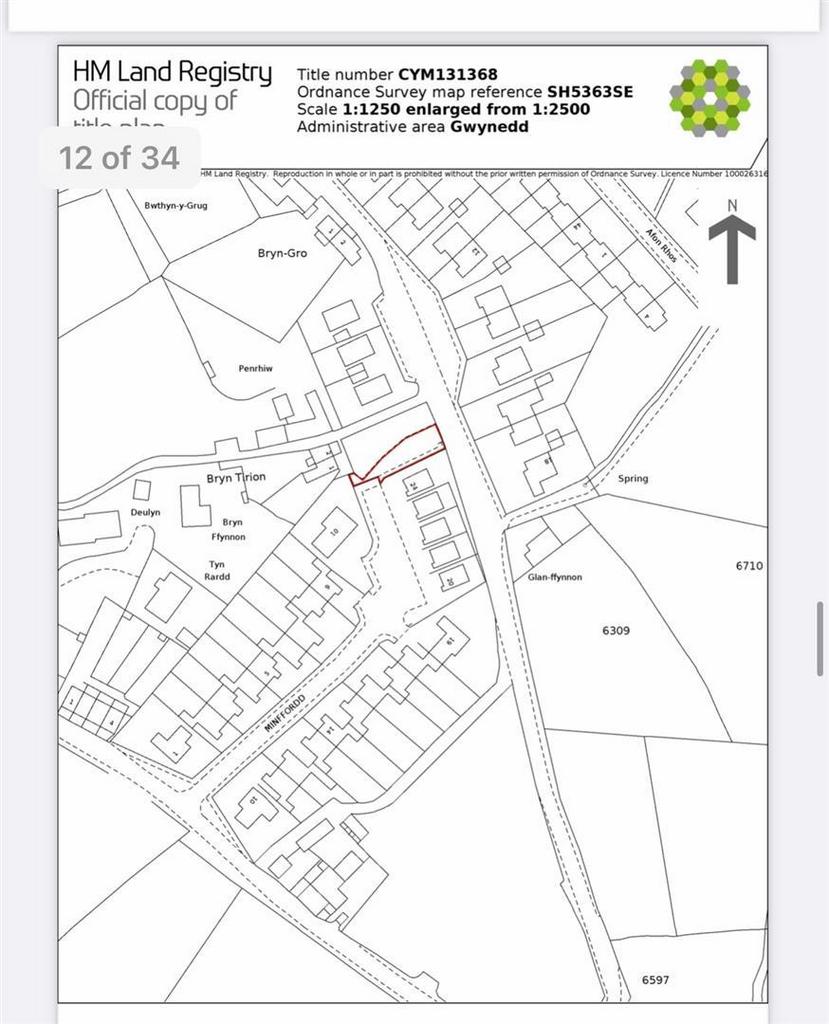 Glanffynnon, Caernarfon LL55 2 bed property with land for sale £70,000