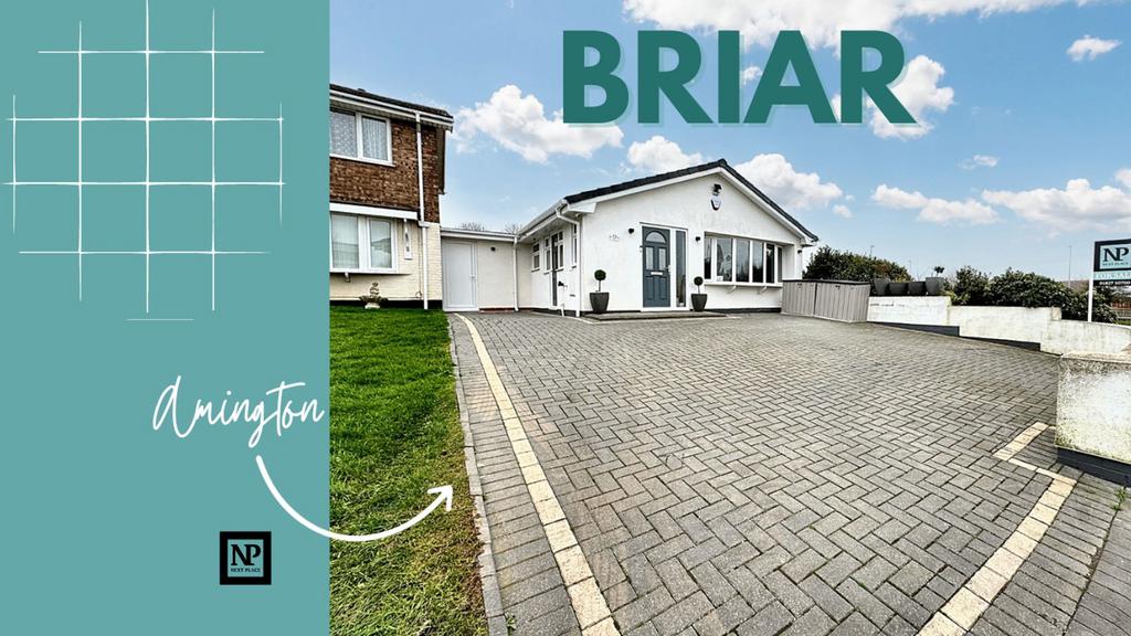 Briar, Tamworth, B77 3 bed detached bungalow for sale £270,000