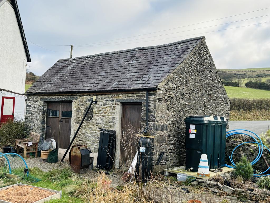 Stone and slate outhouse