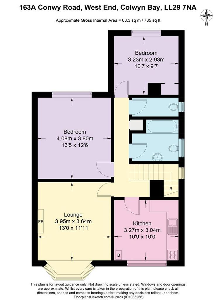 Floor Plan 163a Conwy Road, West End, Colwyn Bay,