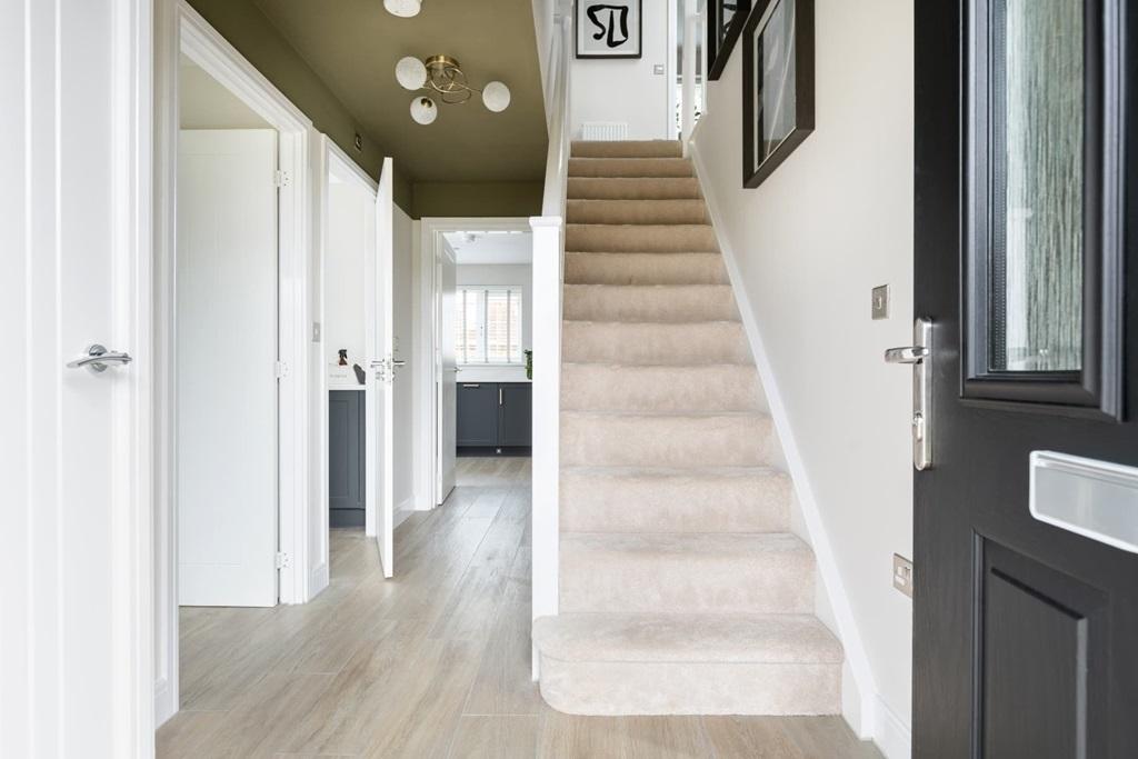 A welcoming hallway with storage
