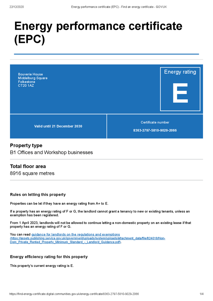EPC Certificate