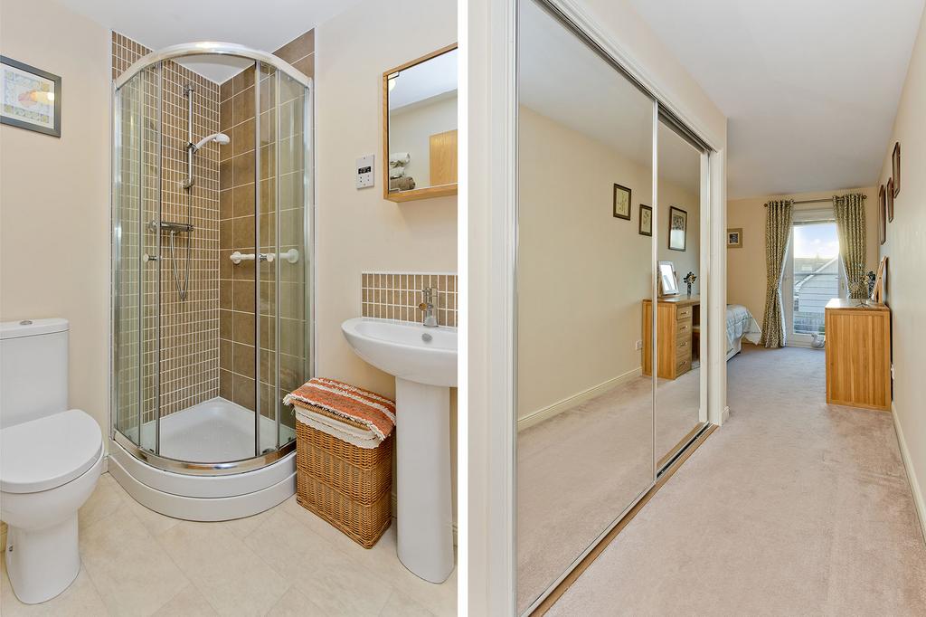 En suite and wardrobe