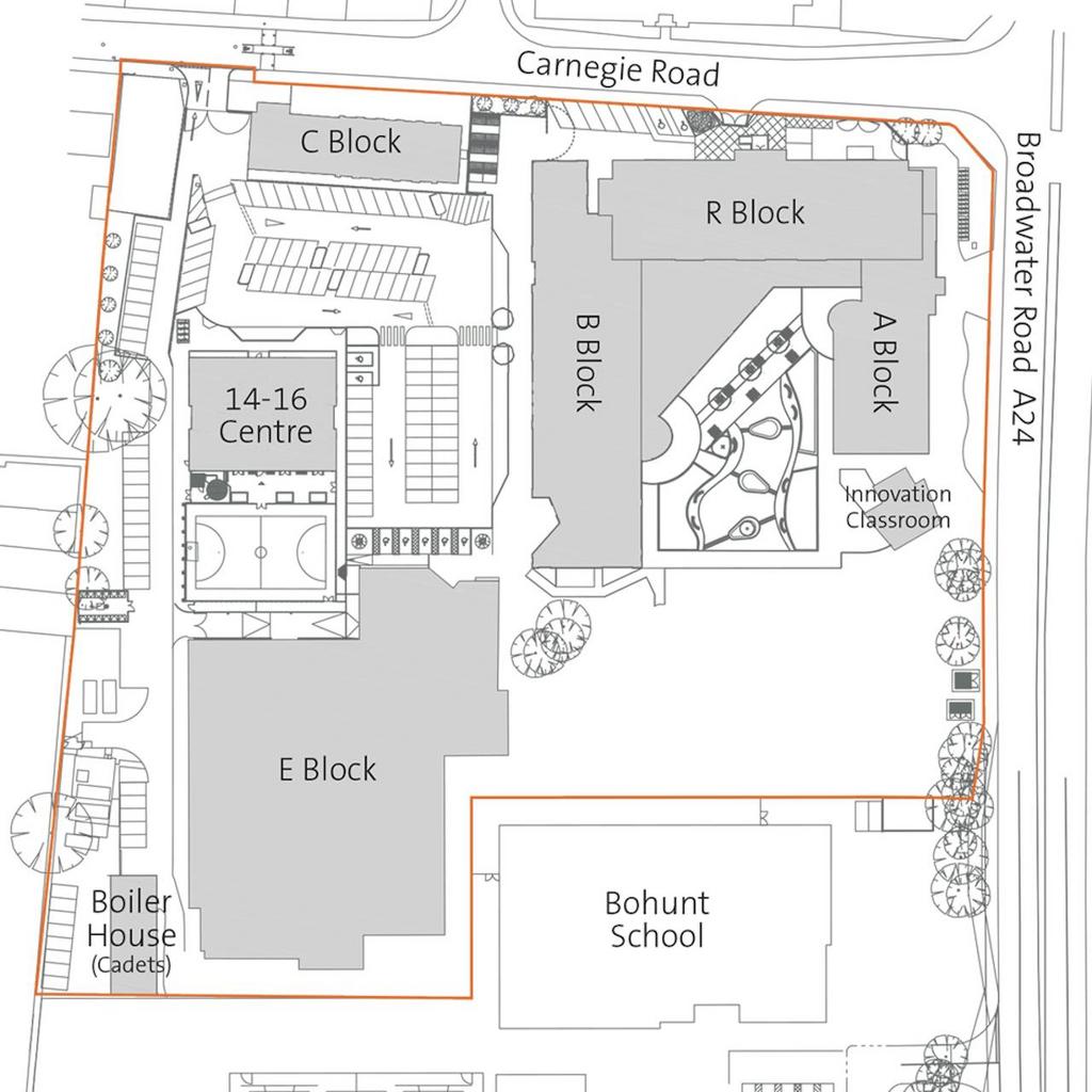 Vwnorthbrookcollegeplans 0004 existingn site pla