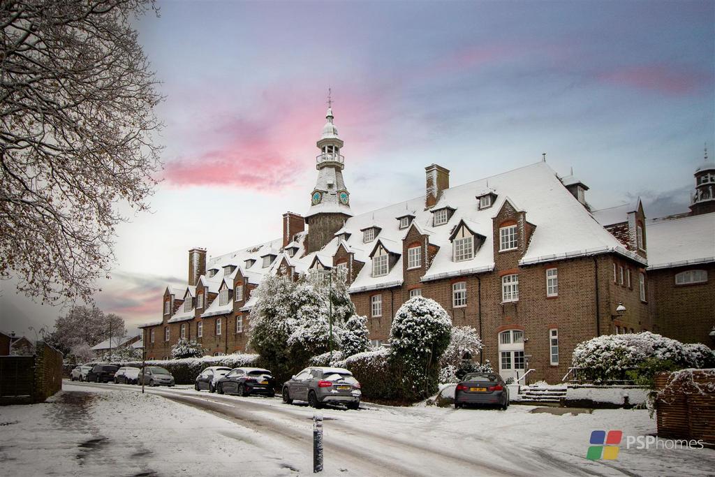 The Priory in the snow