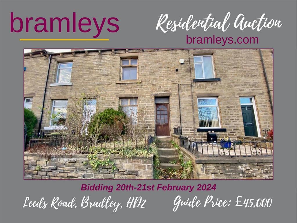 Leeds Road, Bradley 2 bed terraced house for sale £45,000