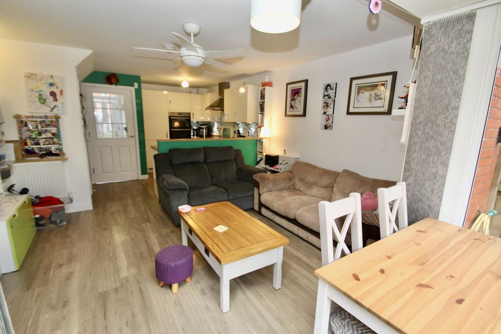 Family room into kitchen