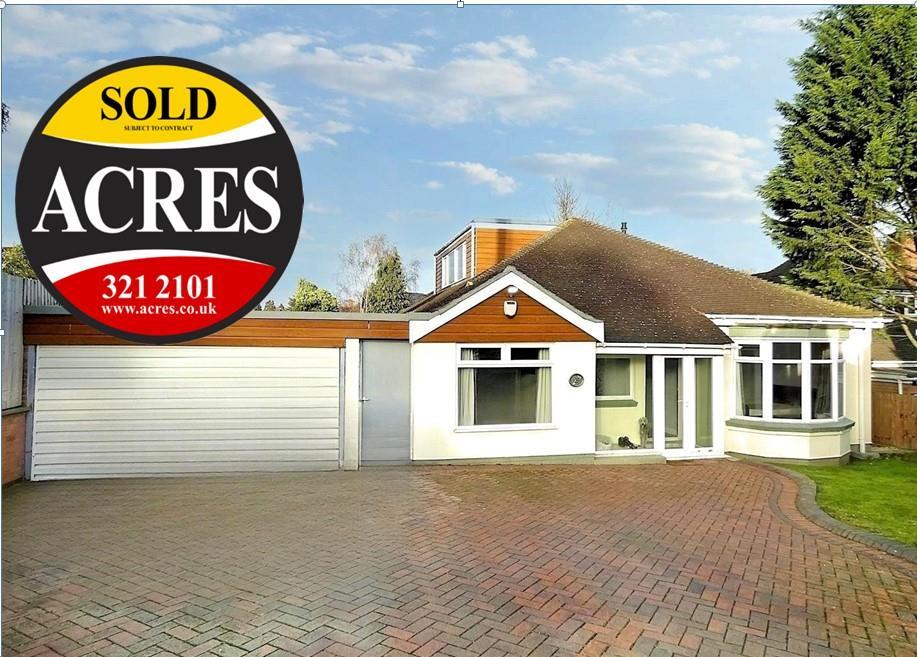 Wylde Green Road, Sutton Coldfield 4 bed detached bungalow for sale £